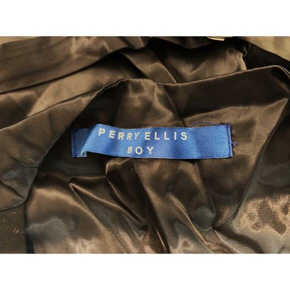 Perry Ellis Boy U-Neckline Covered Button Formal Vest Size 8 in Black NWT - Picture 4 of 5